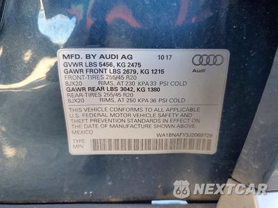 Zdjęcie 13 z 13 samochodu: 2018 AUDI Q5 PREMIUM PLUS VIN:WA1BNAFY3J2069729 - miniatura