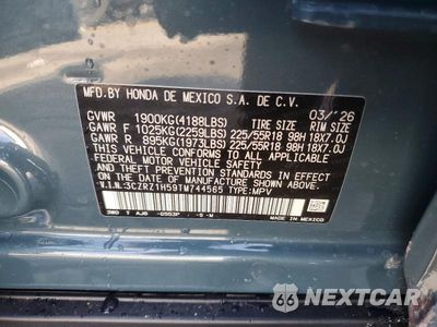 Zdjęcie 12 z 12 samochodu: 2026 HONDA HR-V SPORT VIN:3CZRZ1H59TM744565 - miniatura