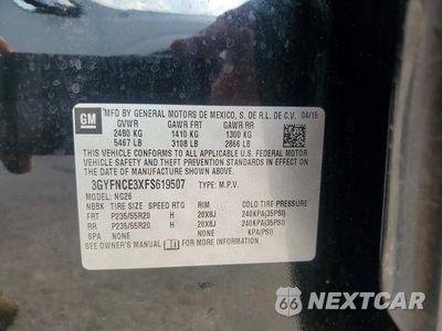 Zdjęcie 12 z 12 samochodu: 2015 CADILLAC SRX PERFORMANCE COLLECTION VIN:3GYFNCE3XFS619507 - miniatura