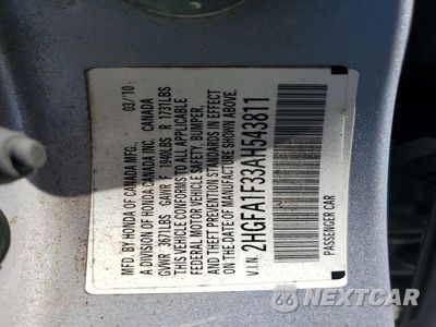 Zdjęcie 12 z 12 samochodu: 2010 HONDA CIVIC VP VIN:2HGFA1F33AH543811 - miniatura