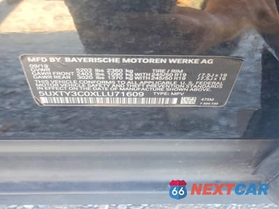 Zdjęcie 13 z 13 samochodu: 2020 BMW X3 SDRIVE30I VIN:5UXTY3C0XLLU71609 - miniatura