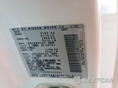 Zdjęcie 13 z 13 samochodu: 2021 NISSAN NV 200 VIN:3N6CM0KN2MK699895 - miniatura
