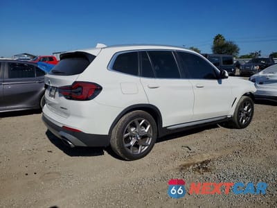 Trzecie zdjęcie samochodu z tyłu: 2022 BMW X3 XDRIVE30I VIN:5UX53DP03N9L14608 - miniatura