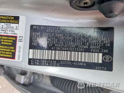Zdjęcie 12 z 12 samochodu: 2007 TOYOTA AVALON XL VIN:4T1BK36BX7U211265 - miniatura