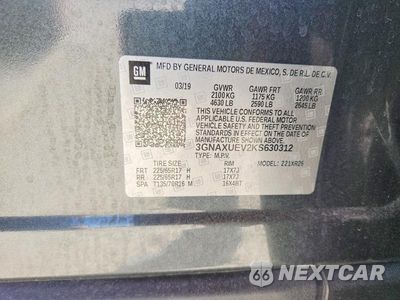 Zdjęcie 12 z 12 samochodu: 2019 CHEVROLET EQUINOX LT VIN:3GNAXUEV2KS630312 - miniatura