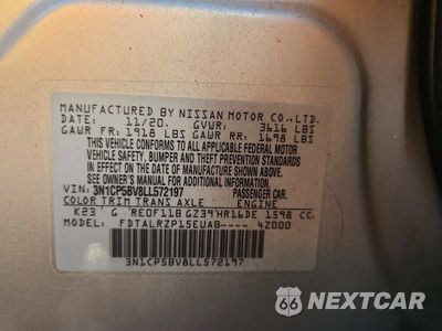 Zdjęcie 13 z 13 samochodu: 2020 NISSAN KICKS S VIN:3N1CP5BV8LL572197 - miniatura
