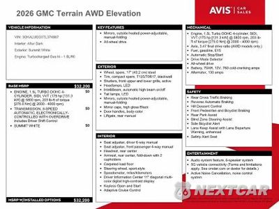 Zdjęcie 13 z 14 samochodu: 2026 GMC TERRAIN ELEVATION VIN:3GKALUEG3TL374087 - miniatura
