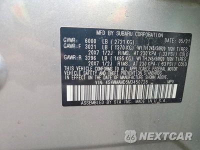 Zdjęcie 14 z 14 samochodu: 2021 SUBARU ASCENT LIMITED VIN:4S4WMAMD5M3450728 - miniatura