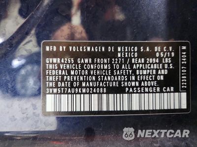 Zdjęcie 12 z 12 samochodu: 2019 VOLKSWAGEN GTI S VIN:3VW5T7AU9KM024088 - miniatura