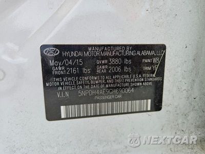Zdjęcie 12 z 12 samochodu: 2016 HYUNDAI ELANTRA SE VIN:5NPDH4AE9GH690064 - miniatura