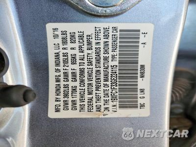 Zdjęcie 12 z 12 samochodu: 2016 HONDA CIVIC EX VIN:19XFC1F33GE224115 - miniatura