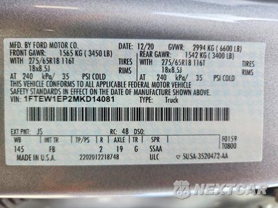 Zdjęcie 13 z 13 samochodu: 2021 FORD F150 SUPERCREW VIN:1FTEW1EP2MKD14081 - miniatura