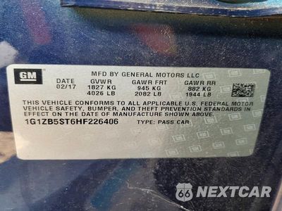 Zdjęcie 12 z 12 samochodu: 2017 CHEVROLET MALIBU LS VIN:1G1ZB5ST6HF226406 - miniatura