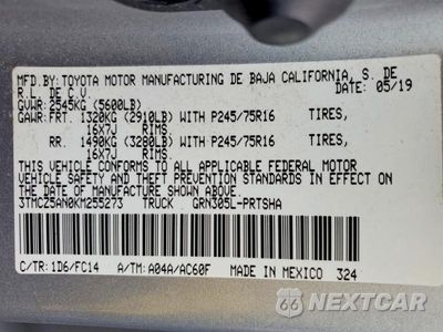 Zdjęcie 13 z 13 samochodu: 2019 TOYOTA TACOMA SR5 V6 VIN:3TMCZ5AN0KM255273 - miniatura