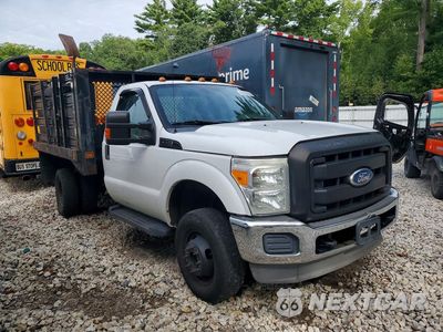 Czwarte zdjęcie samochodu z boku: 2011 FORD F350 SUPER DUTY DUMP FLATBED TRUCK VIN:1FDRF3H66BEB44296 - miniatura