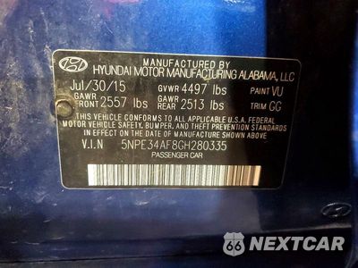 Zdjęcie 13 z 13 samochodu: 2016 HYUNDAI SONATA SPORT VIN:5NPE34AF8GH280335 - miniatura