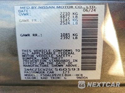 Zdjęcie 12 z 12 samochodu: 2025 NISSAN LEAF SV PLUS VIN:1N4CZ1CV2SC560593 - miniatura