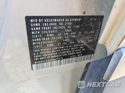 Zdjęcie 13 z 13 samochodu: 2017 VOLKSWAGEN TIGUAN WOLFSBURG VIN:WVGRV7AXXHK010415 - miniatura