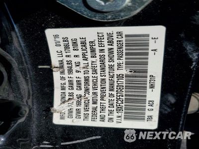 Zdjęcie 12 z 12 samochodu: 2016 HONDA CIVIC LX VIN:19XFC2F57GE017105 - miniatura