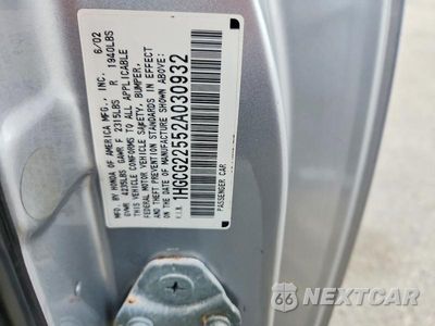 Zdjęcie 12 z 12 samochodu: 2002 HONDA ACCORD EX VIN:1HGCG22552A030932 - miniatura
