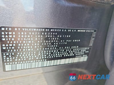 Zdjęcie 13 z 13 samochodu: 2023 VOLKSWAGEN TIGUAN S VIN:3VVFB7AX0PM070373 - miniatura
