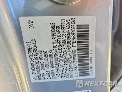 Zdjęcie 12 z 12 samochodu: 2021 HONDA ACCORD SPORT VIN:1HGCV1F31MA087270 - miniatura