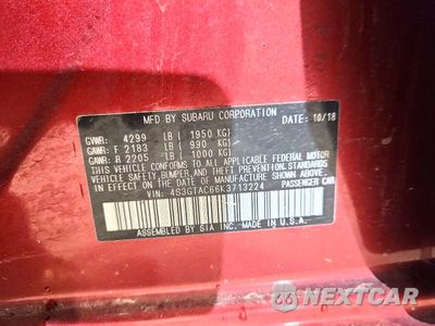 Zdjęcie 12 z 12 samochodu: 2019 SUBARU IMPREZA PREMIUM VIN:4S3GTAC66K3713224 - miniatura