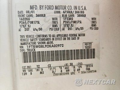 Zdjęcie 13 z 13 samochodu: 2002 FORD F150 SUPERCREW VIN:1FTRW08L92KA02972 - miniatura