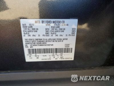 Zdjęcie 13 z 13 samochodu: 2017 FORD EXPLORER XLT VIN:1FM5K7D88HGC55745 - miniatura