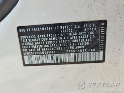 Zdjęcie 12 z 12 samochodu: 2019 VOLKSWAGEN JETTA S VIN:3VWC57BU5KM069562 - miniatura