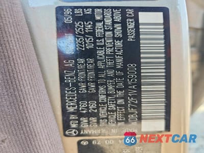 Zdjęcie 12 z 12 samochodu: 1997 MERCEDES-BENZ E 420 VIN:WDBJF72F1VA159008 - miniatura