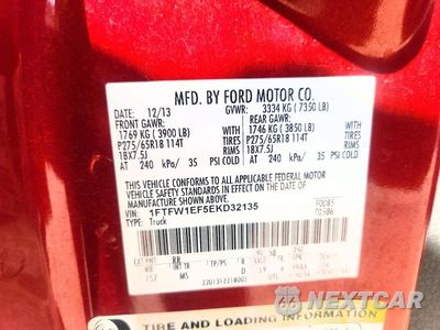 Zdjęcie 12 z 12 samochodu: 2014 FORD F150 SUPERCREW VIN:1FTFW1EF5EKD32135 - miniatura