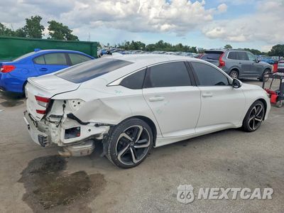 Trzecie zdjęcie samochodu z tyłu: 2019 HONDA ACCORD SPORT VIN:1HGCV1F32KA168176 - miniatura