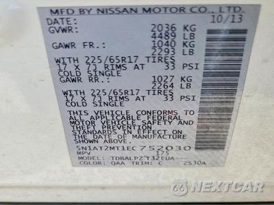 Zdjęcie 12 z 12 samochodu: 2014 NISSAN ROGUE S VIN:5N1AT2MT1EC752030 - miniatura