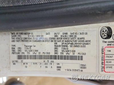 Zdjęcie 12 z 12 samochodu: 2017 FORD FIESTA SE VIN:3FADP4BJ9HM129461 - miniatura