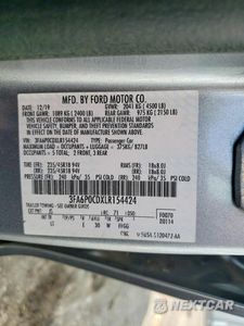 Zdjęcie 12 z 12 samochodu: 2020 FORD FUSION SEL VIN:3FA6P0CDXLR154424 - miniatura