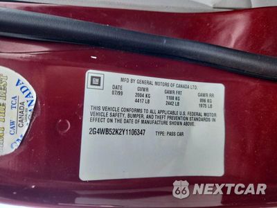 Zdjęcie 12 z 12 samochodu: 2000 BUICK REGAL LS VIN:2G4WB52K2Y1106347 - miniatura