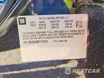 Zdjęcie 13 z 13 samochodu: 2013 CHEVROLET MALIBU LS VIN:1G11B5SA8DF172497 - miniatura