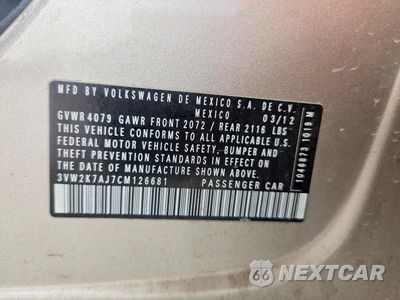 Zdjęcie 12 z 12 samochodu: 2012 VOLKSWAGEN JETTA BASE VIN:3VW2K7AJ7CM126681 - miniatura