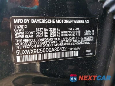 Zdjęcie 14 z 14 samochodu: 2013 BMW X3 XDRIVE28I VIN:5UXWX9C50D0A30432 - miniatura