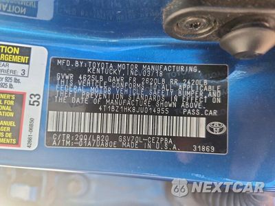 Zdjęcie 12 z 12 samochodu: 2018 TOYOTA CAMRY XSE V6 VIN:4T1BZ1HK8JU014955 - miniatura