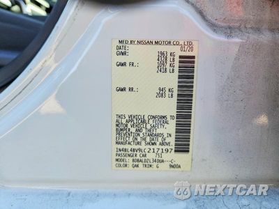 Zdjęcie 12 z 12 samochodu: 2020 NISSAN ALTIMA S VIN:1N4BL4BV9LC217197 - miniatura