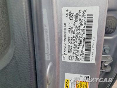 Zdjęcie 12 z 12 samochodu: 2019 HONDA ACCORD EXL VIN:1HGCV2F51KA013528 - miniatura
