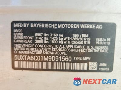 Zdjęcie 13 z 13 samochodu: 2021 BMW X5 XDRIVE45E VIN:5UXTA6C01M9D91560 - miniatura