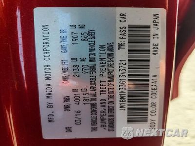 Zdjęcie 12 z 12 samochodu: 2016 MAZDA 3 GRAND TOURING VIN:JM1BM1N33G1343721 - miniatura