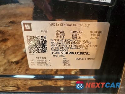 Zdjęcie 13 z 13 samochodu: 2018 CHEVROLET TRAVERSE HIGH COUNTRY VIN:1GNEVKKW6JJ186781 - miniatura