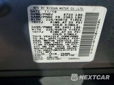 Zdjęcie 14 z 14 samochodu: 2020 NISSAN ROGUE SV VIN:JN8AT2MV2LW131918 - miniatura