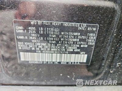 Zdjęcie 13 z 13 samochodu: 2016 SUBARU OUTBACK 2.5I LIMITED VIN:4S4BSANC0G3293740 - miniatura