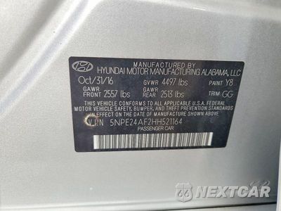 Zdjęcie 12 z 12 samochodu: 2017 HYUNDAI SONATA SE VIN:5NPE24AF2HH521164 - miniatura