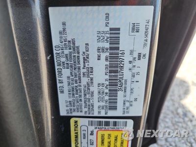Zdjęcie 12 z 12 samochodu: 2017 FORD FUSION SE HYBRID VIN:3FA6P0LU7HR297161 - miniatura